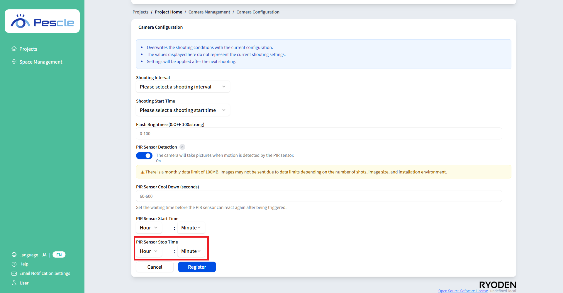 PIR Sensor Stop Time