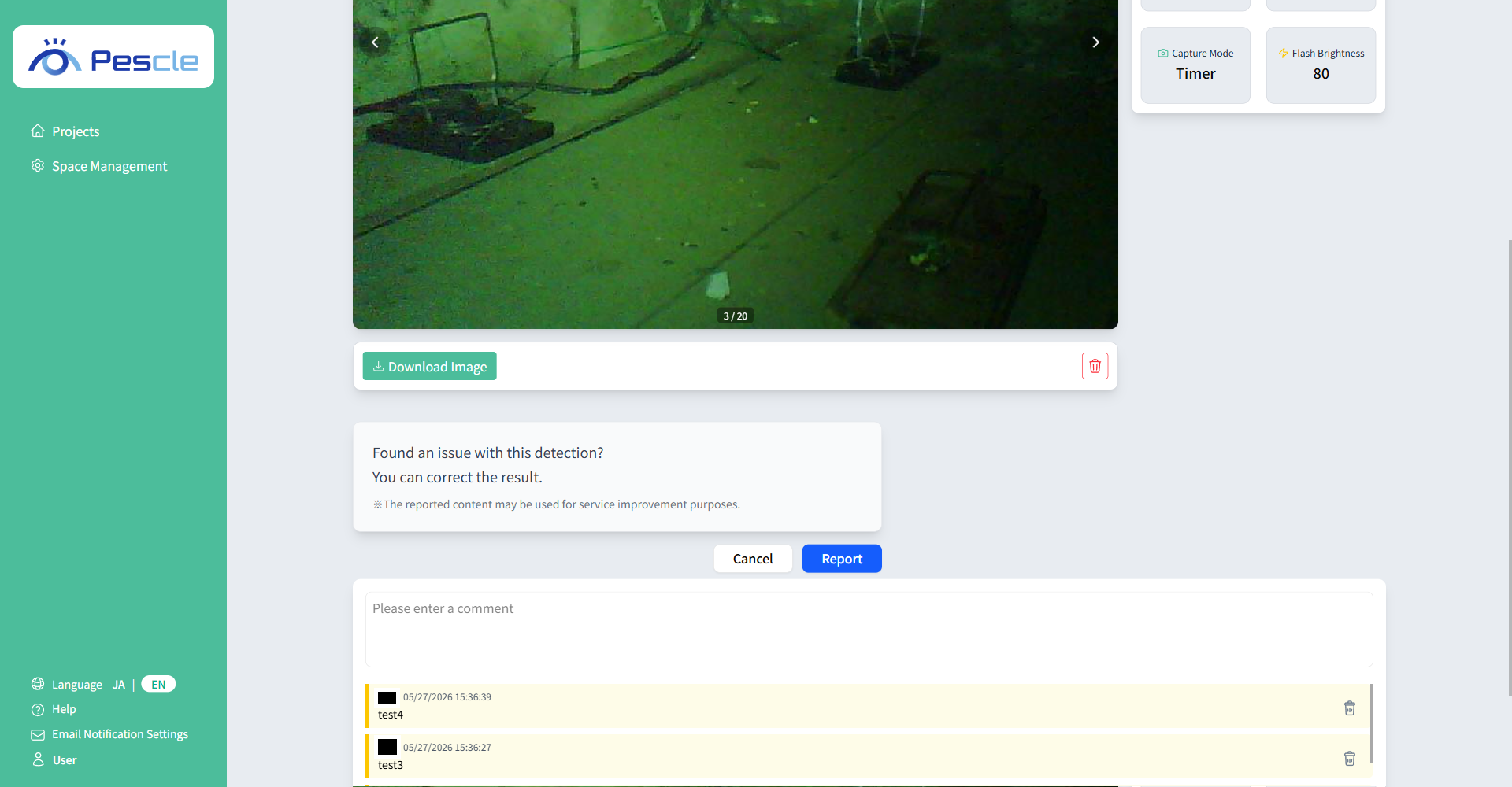 Submit error report