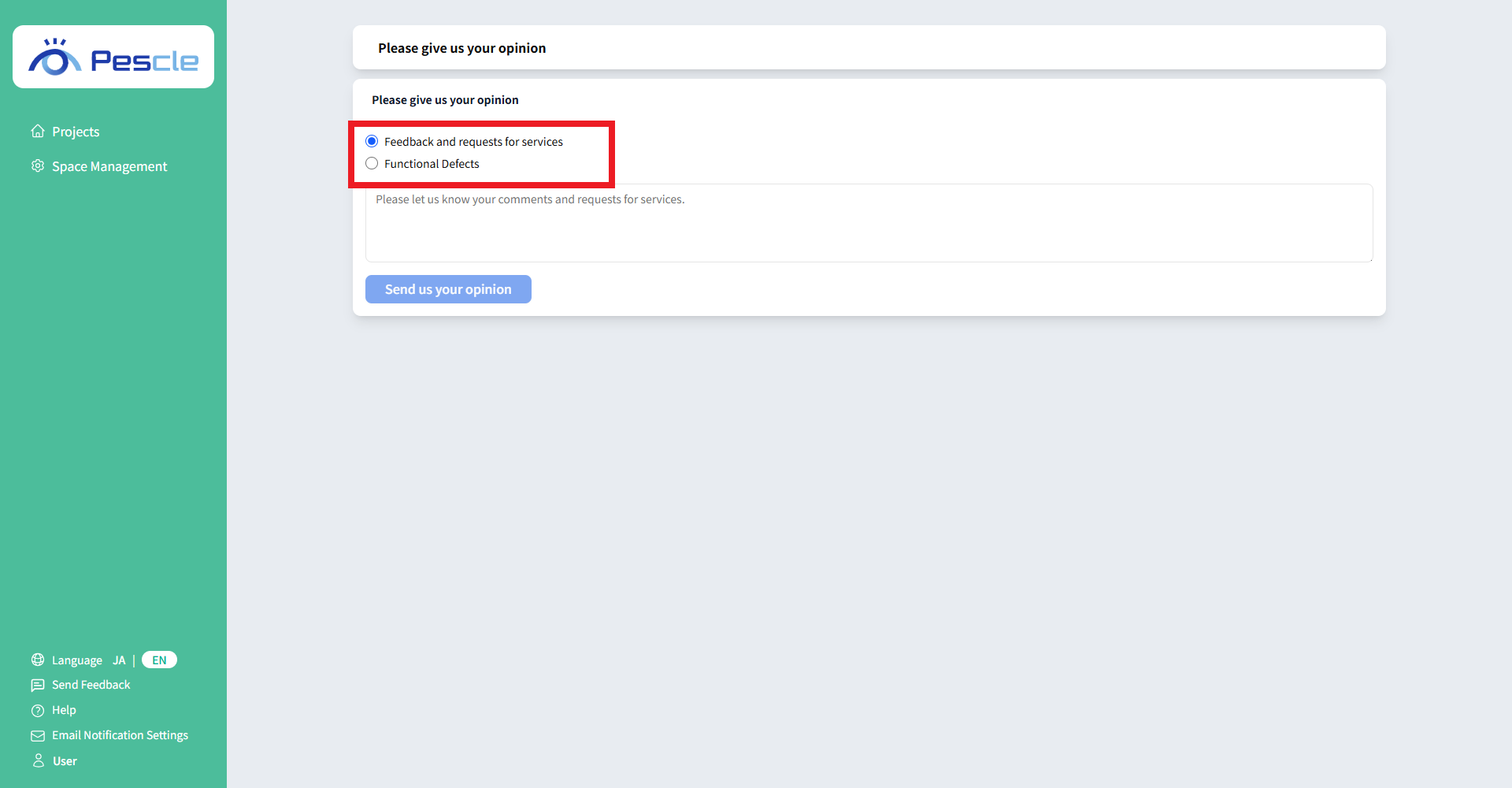 Select Inquiry Type