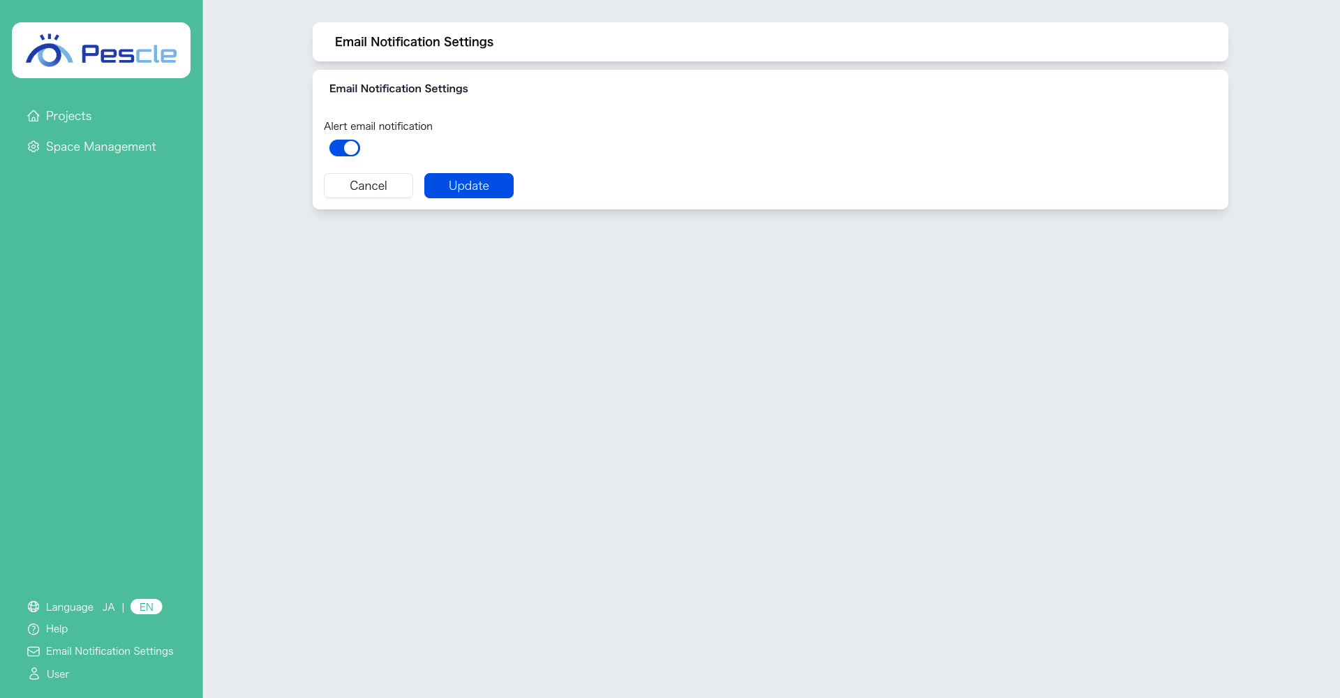 Mail Notification Settings Screen