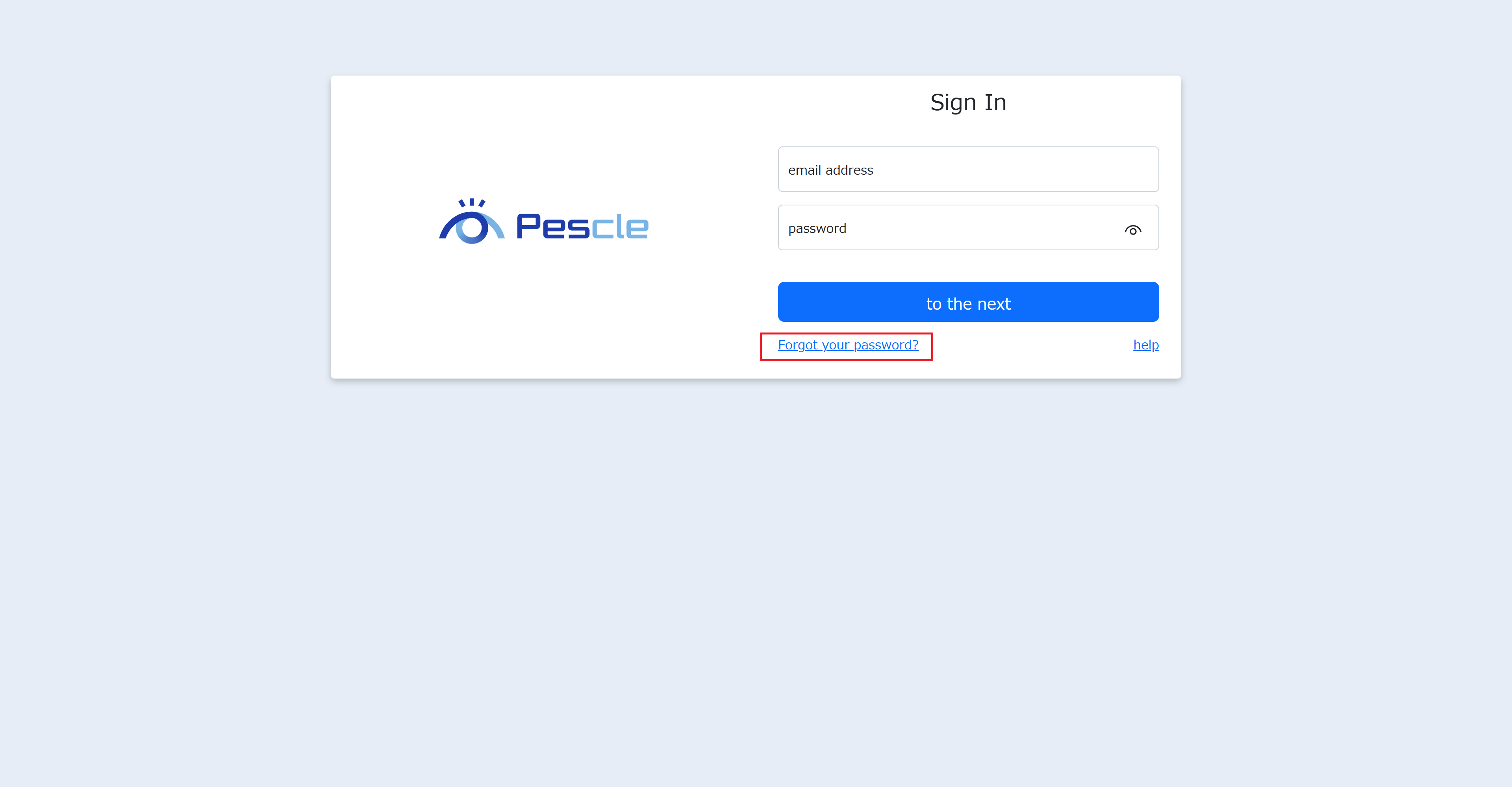 forgot password Screen